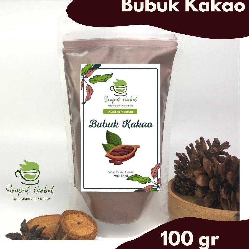 Terbaru 3.3 100gr Bubuk Kakao / Coklat Murni / Kokoa Cacao Powder Premium 100% Original Berkualitas 