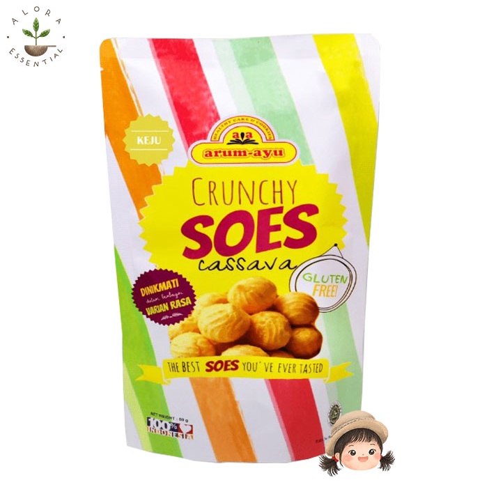 Arum Ayu Crunchy Soes Cheese 80gr - Soes Kering Rasa Keju - Kue Sus