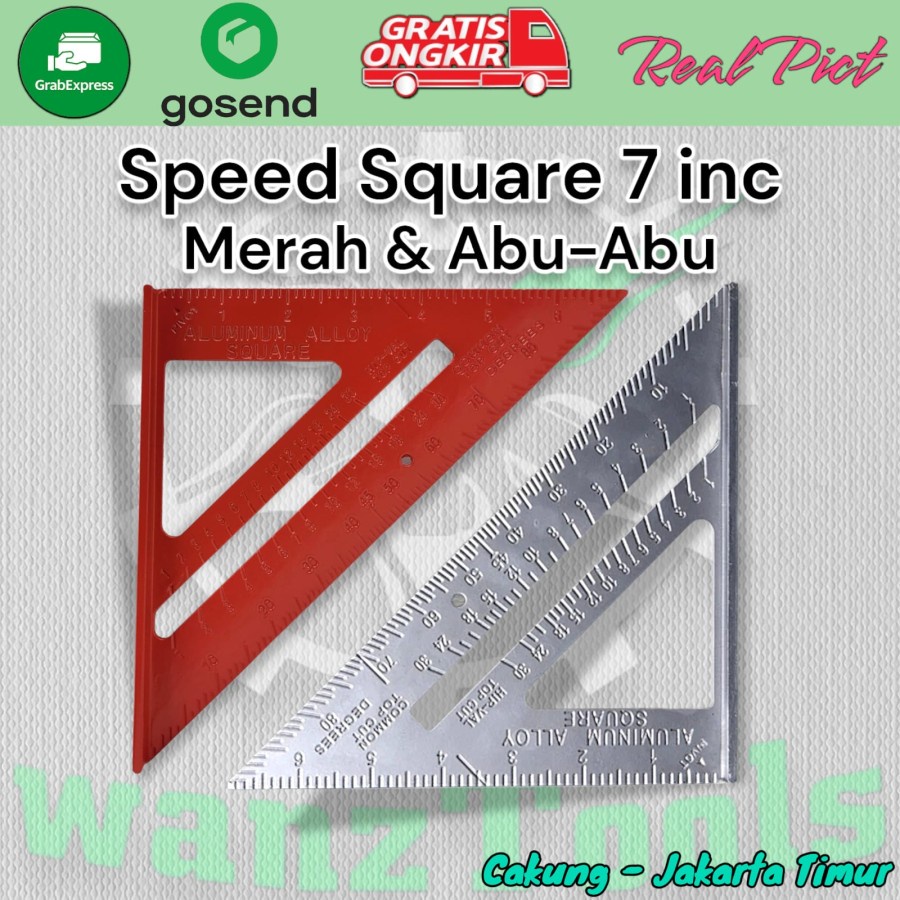

Penggaris Segitiga Speed Square 7inch Alumunium WoodWorking