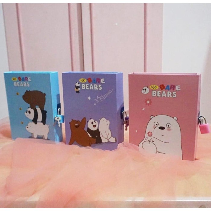 

Diary Buku Diary Gembok Kunci We Bare Bear Wbb Murah Grosir Cod Ready