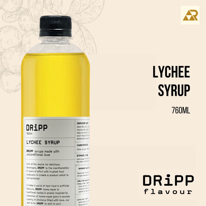 

DRIPP LYCHEE SYRUP - 760ML