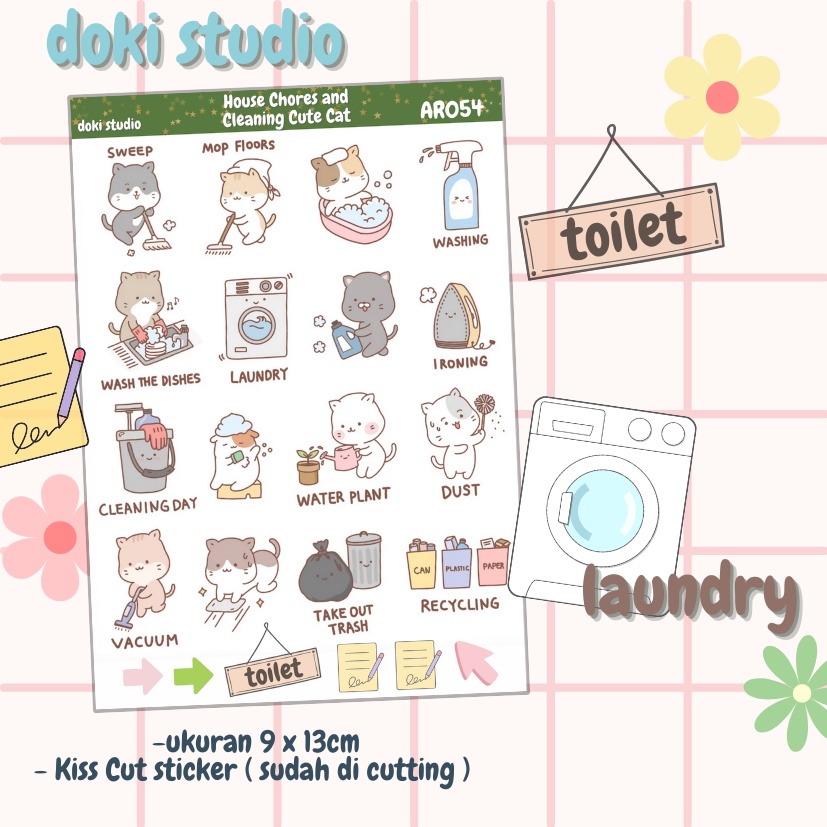 

[DOKI] Stiker Dekorasi Lucu / Sticker Journal / Stiker Aesthetic Memo Sticky Notes Journal Scrapbook Planner