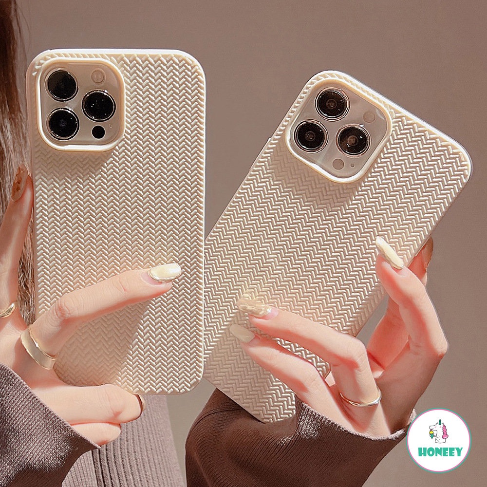 Soft Case TPU Shockproof Motif Riak Air 3D Warna Beige Untuk IPhone 14 13 12 11 Pro Max