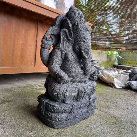 patung ganesha batu candi asli