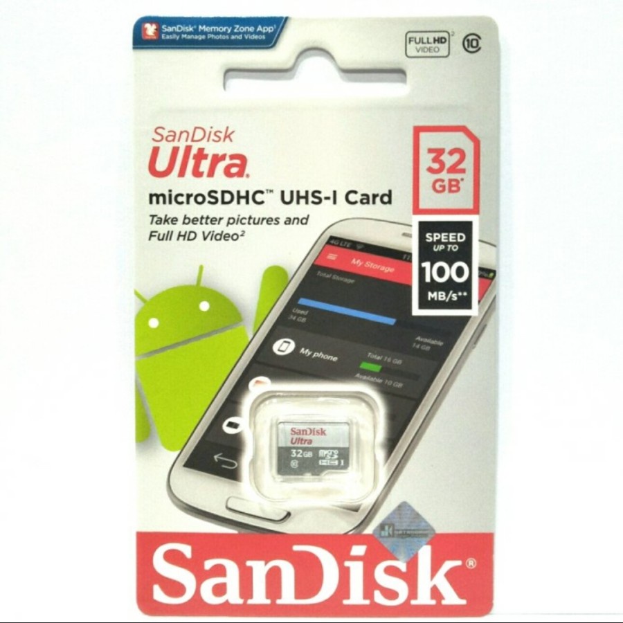 Sandisk Ultra Micro SD 32GB 100MB/s Class 10 ORIGINAL