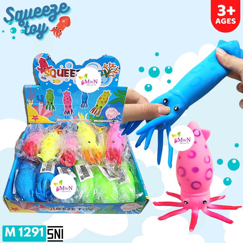 MWN Mainan Squeeze Toys Cumi / Sotong Squid anti stress M1292