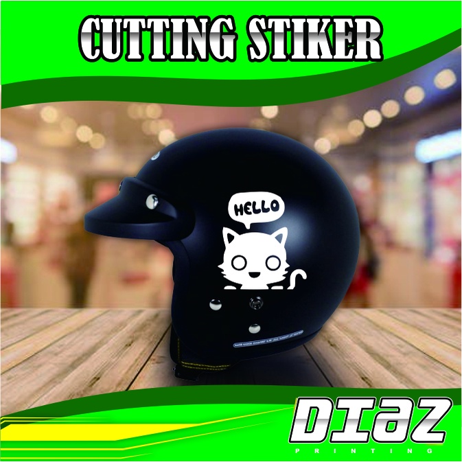 stiker cutting lucu helm bogo
