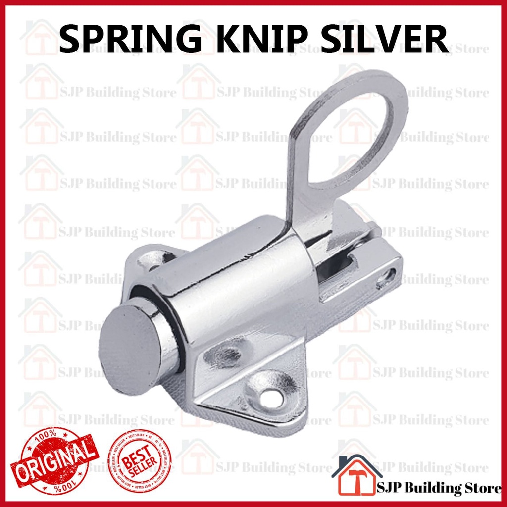 Spring Knife Silver l Slot Jendela Kodok l Grendel l Knip l Tip Top