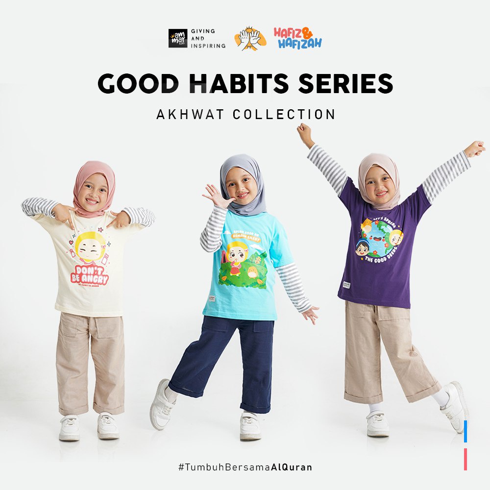 Ammar Kids X Hafiz Hafizah Good Habits Series Kaos Anak Perempuan Baju Anak Perempuan X Hafiz Hafiza