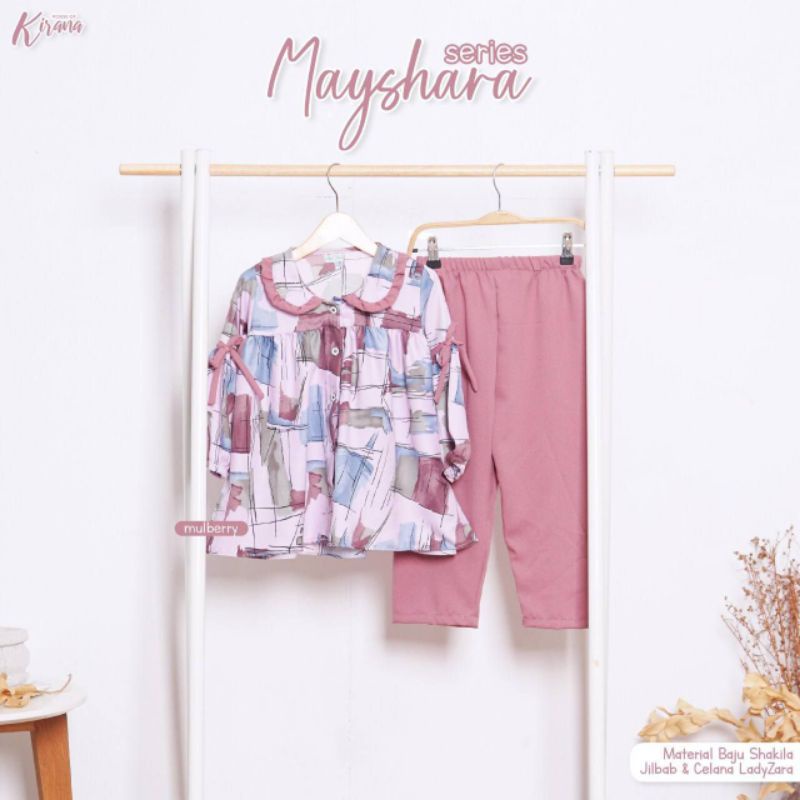 SETELAN BAJU TUNIK KULOT ANAK MUSLIM PEREMPUAN HOUSE OF KIRANA MAYSHARA SERIES MULBERRY