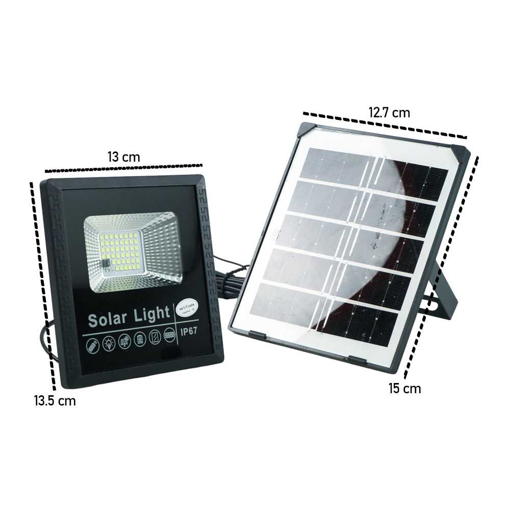 ( 100% BARANG ORI ) OOBEST Lampu LED Solar Panel Outdoor Light IP67 Cool White 25W 1000mAh - OB44