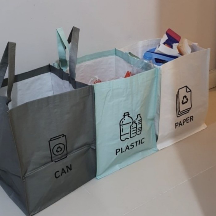 Hab Kotak Tempat Sampah Daur Ulang / Recycle Bags Rb-003 /Go Green Bag