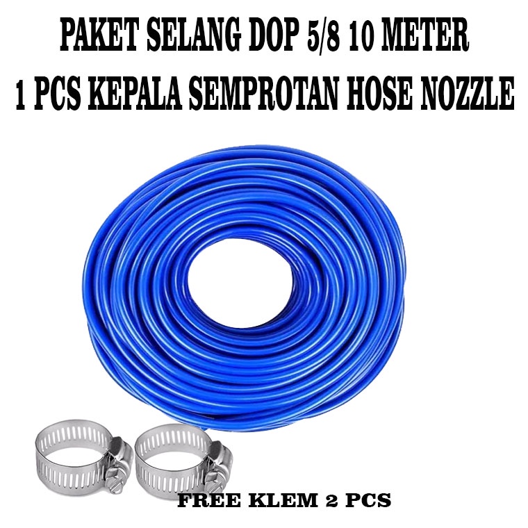 PAKET SEMPROTAN SELANG AIR DOP 5/8 10 METER / WATERGUN JET SPRAY / KERAN AIR SEMPROT PENYIRAM TANAMAN DAN CUCI MOBIL