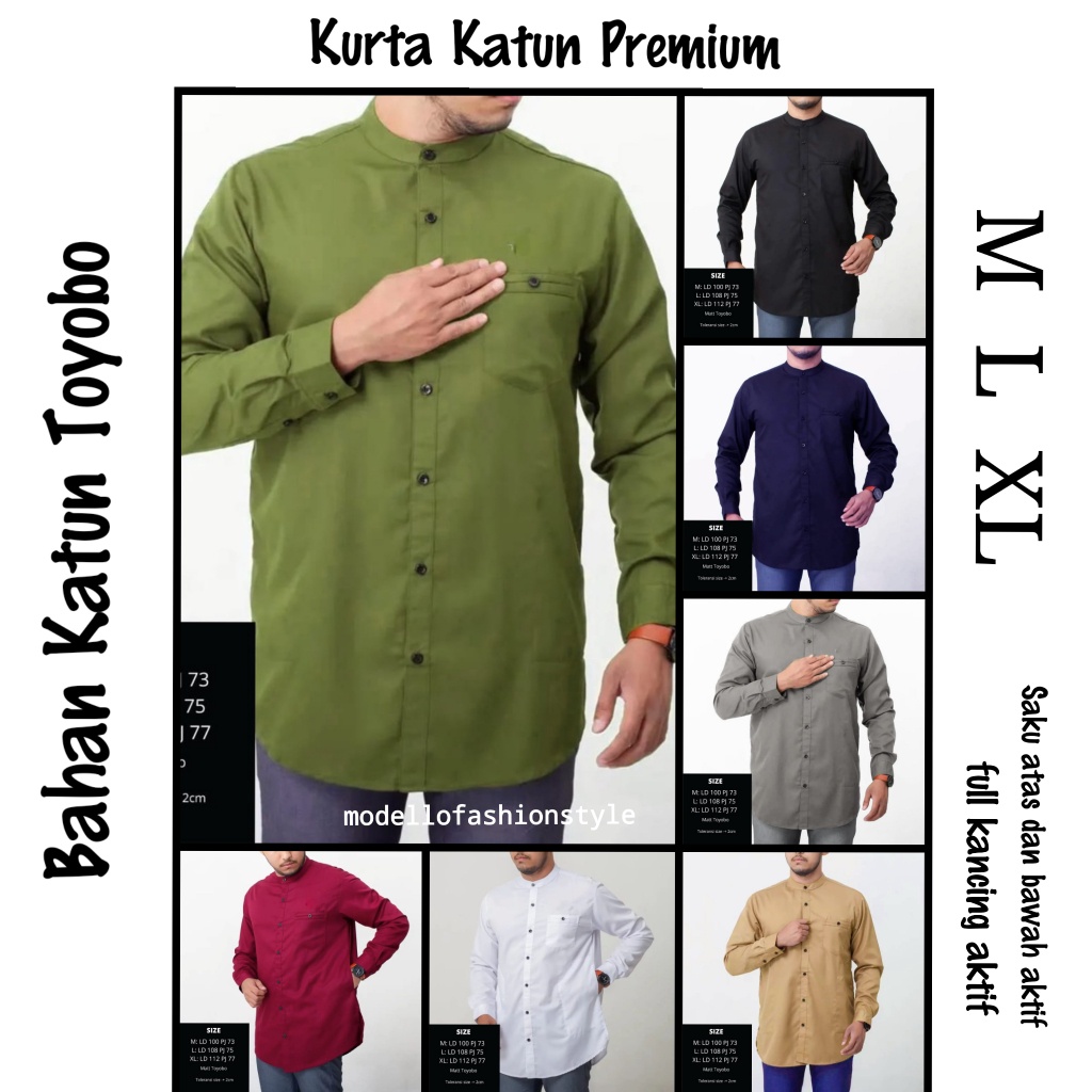KENZI (NEW) - KOKO KEMEJA BAJU KURTA QURTA SIZE M L XL XXL JUMBO KATUN PREMIUM TOYOBO PRIA LAKI LAKI