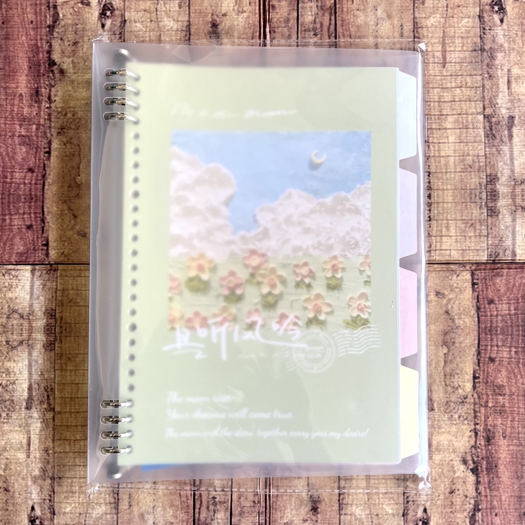 Map Binder Wengu Scenery B1024 A5 B5 Tansparant 8 Ring Besi - Binder Note Plus Loose Leaf dan Divider - Binder File