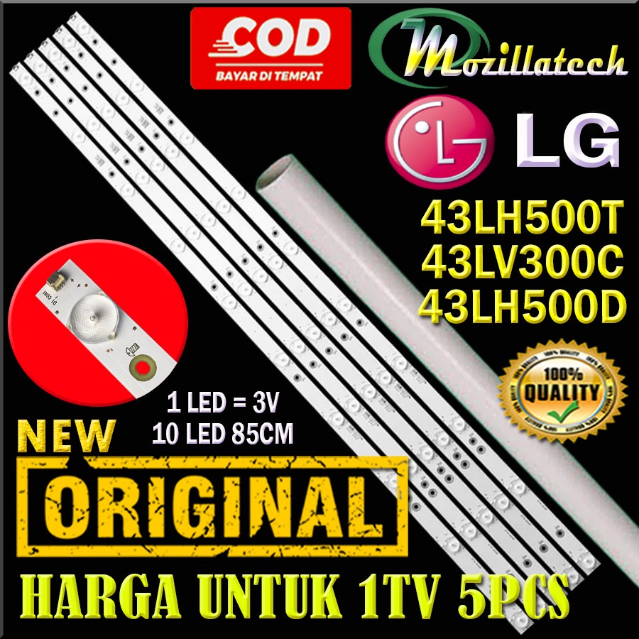 backlight tv led lg 43LH500T 43LV300C 43LH500 43LH500 43LV300 43LH500 10k 10led 10 kancing 43 in inch