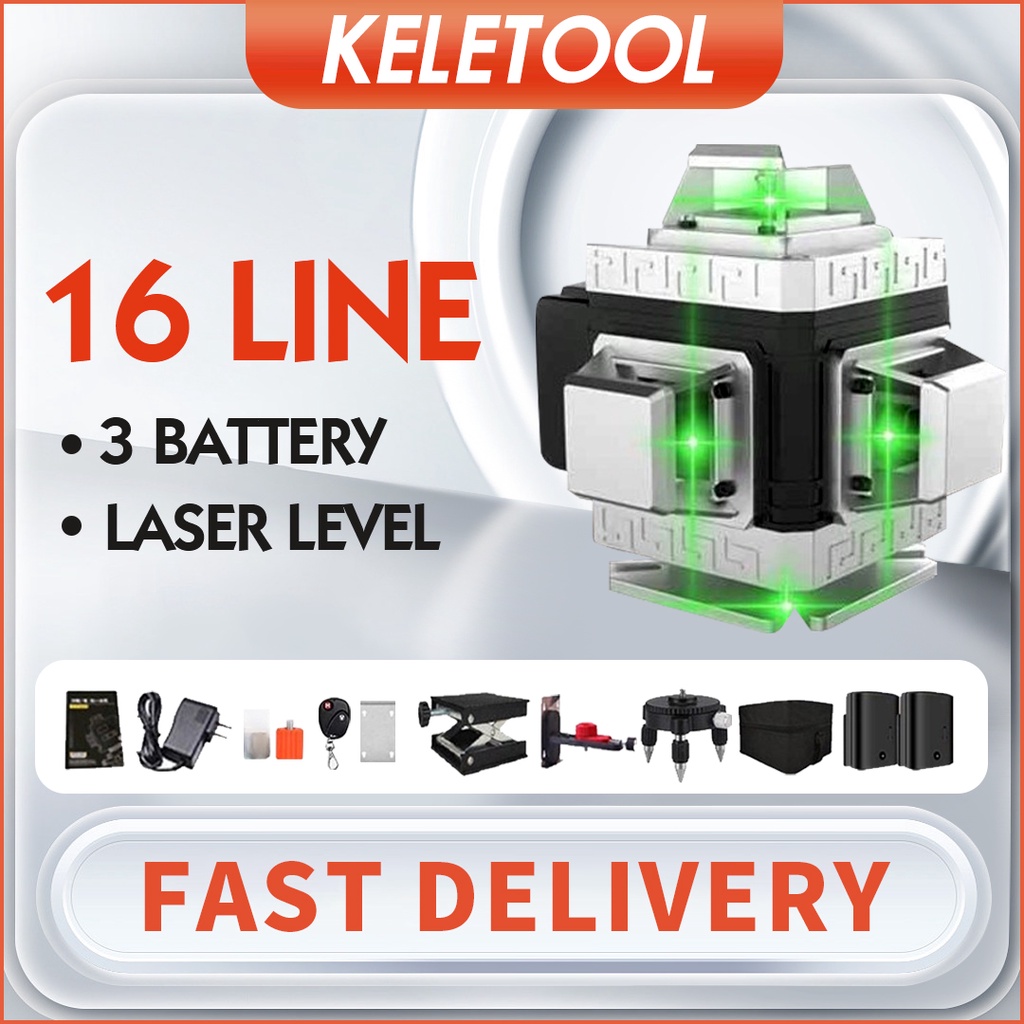 Waterpass laser level laser leveling Laser tingkat laser garis hijau laser 360 derajat pengukuran si