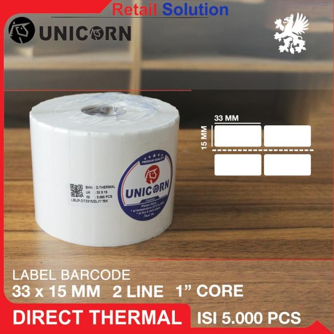 

Stiker Label Barcode Thermal 33x15 mm / 33 x 15 mm / 33x15mm isi 5000 MURAH