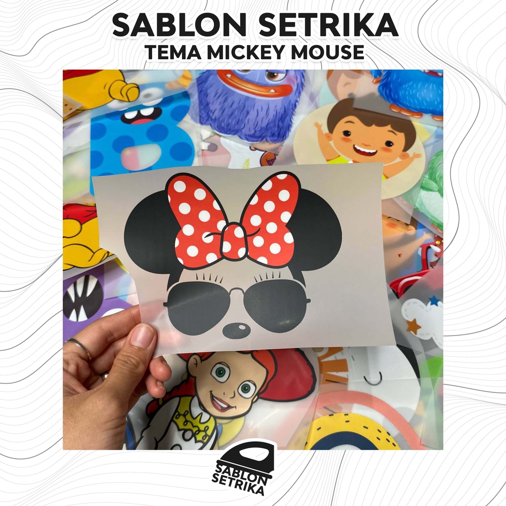 SABLON SETRIKA SABLON DTF PRINTING TEMA KARTUN MICKEY MOUSE