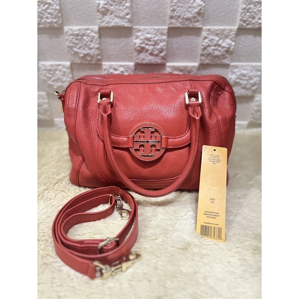 Preloved Tas Tory Burch Amanda Middy Satchel Original