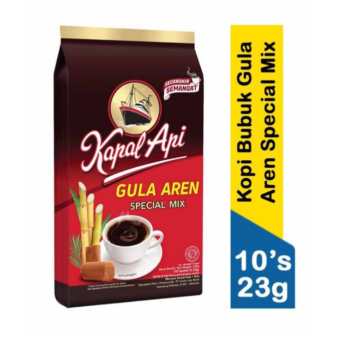 

kapal api kopi bubuk gula aren special mix 10x23g