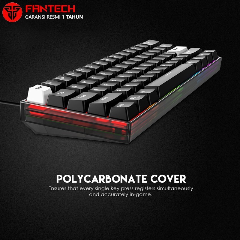 Fantech MAXFIT61 FROST Wired Hotswap Keyboard Gaming Mechanical RGB