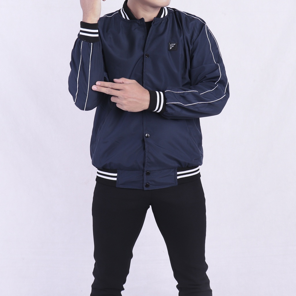 System A Jaket Baseball Varsity Jacket Base Ball Unisex Korean Style Remaja M L XL best seller