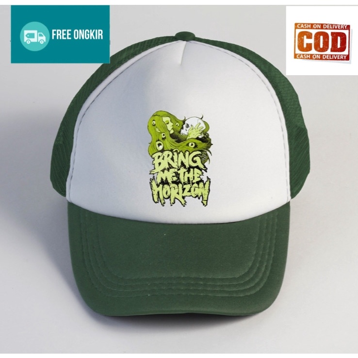 TOPI JARING TRUCKER PRIA WANITA BMTH/TOPI BASEBALL/TOPI DISTRO KEREN(COD)