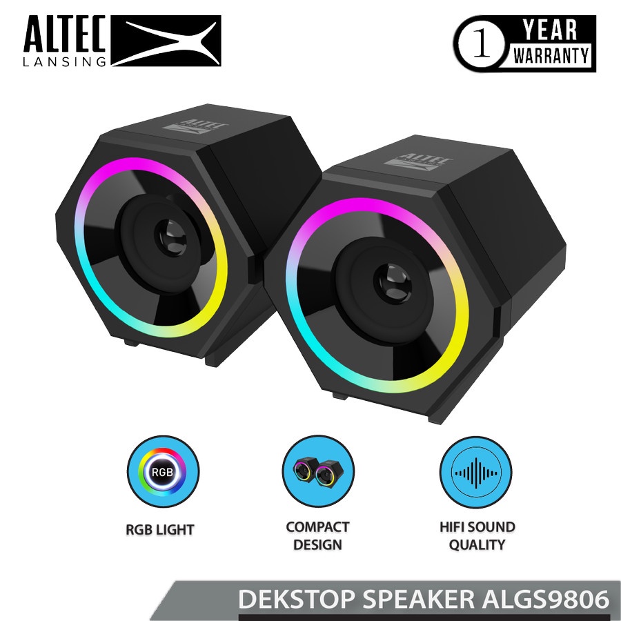 Speaker Altec Lansing ALGS9806 RGB 2.0 Powerful HiFi Sound Quality