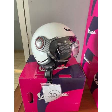 HELM VISOR CARBON VESPA WHITE BNIB ORIGINAL #ORIGINAL