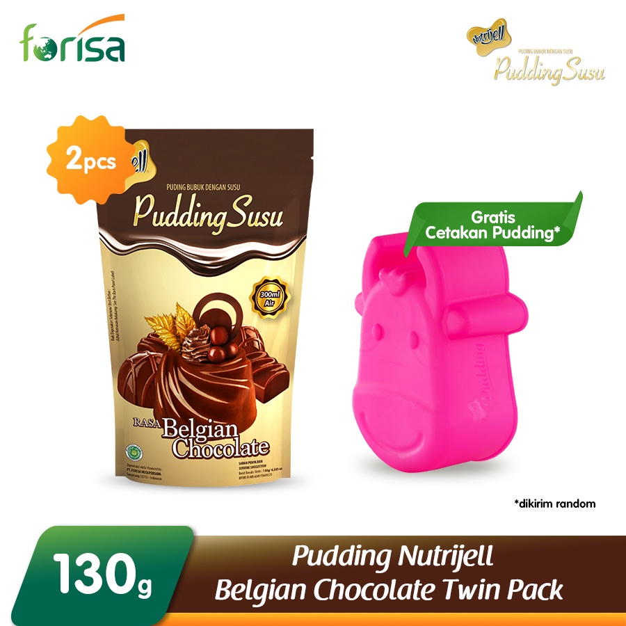 Jual Pudding Nutrijell Belgian Chocolate Twin Pack Free Cetakan