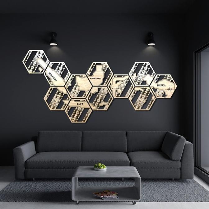 Hiasan Dinding Rumah Aesthetic Motif Peta Indonesia Wall Decor