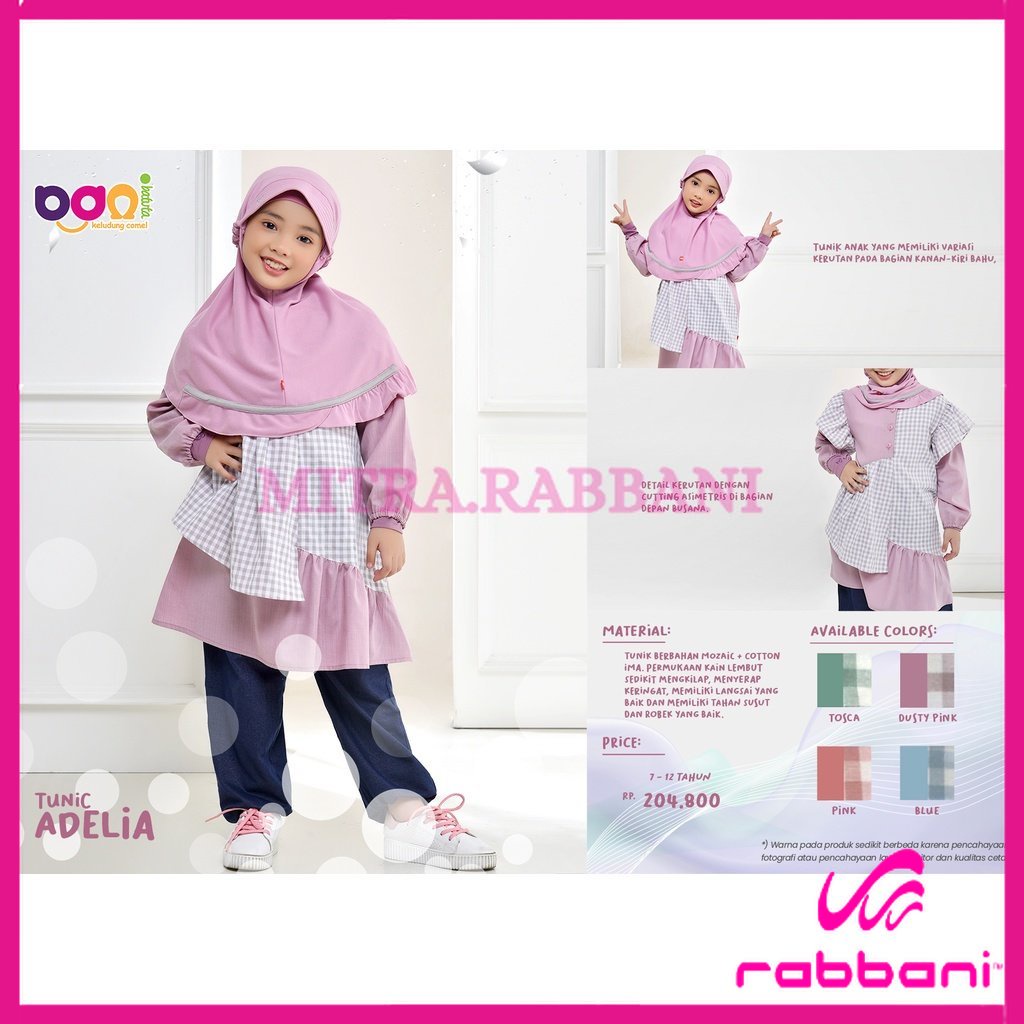 DISKON RABBANI ORI - Rabbani - Tunik Muslim Anak Bani Batuta Adelia Mitra Rabbani