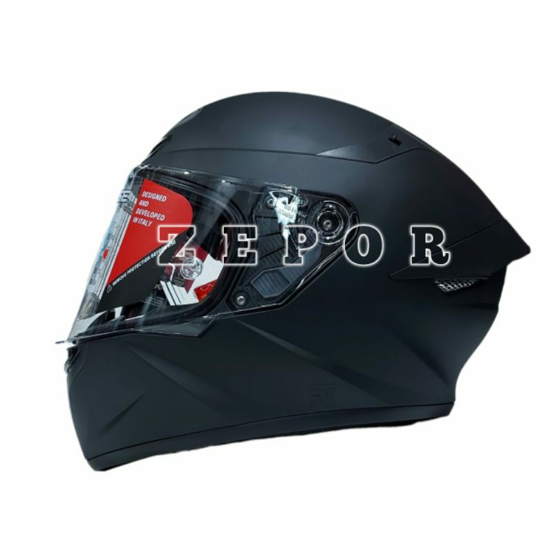 Helm KYT TT COURSE Solid Hitam Doff Original SNI DOT Full Face