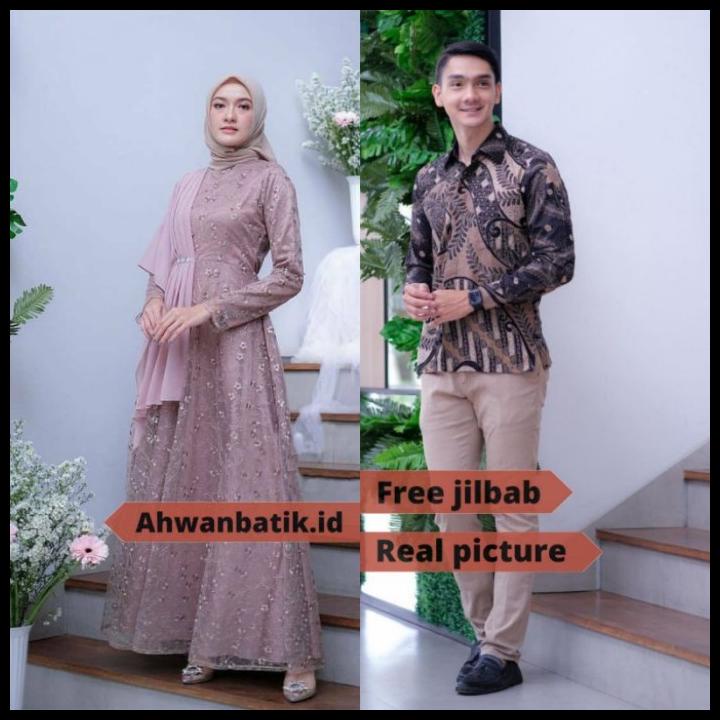 Baju Couple Kapel Cople Samaan Pasangan Kemeja Gamis Busana Muslim