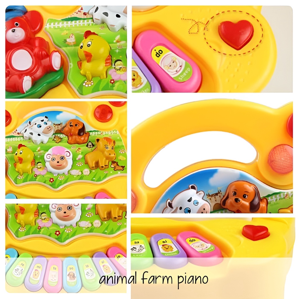 Animal Farm Piano Mainan Anak | Alat Musik Anak Anak Laki Laki Perempuan | Edukasi Music Player