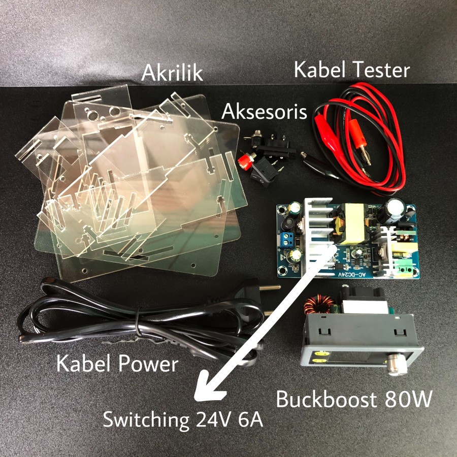 Power Supply 36V 5A 80W Programmable Digital Switching Power Supply 36V 5A 80W with Casing Akrilik