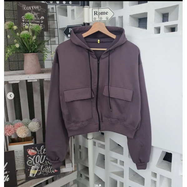 (COD) Zahra Croope Hodie Bahan Fleece