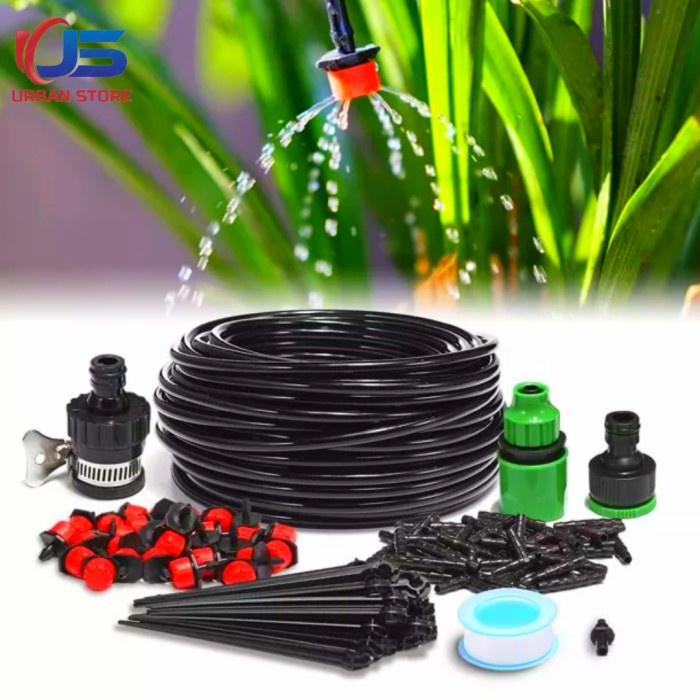 Penyiram Set Peralatan Irigasi Tetes Paket Alat Siram Tanaman Otomatis Ll-37