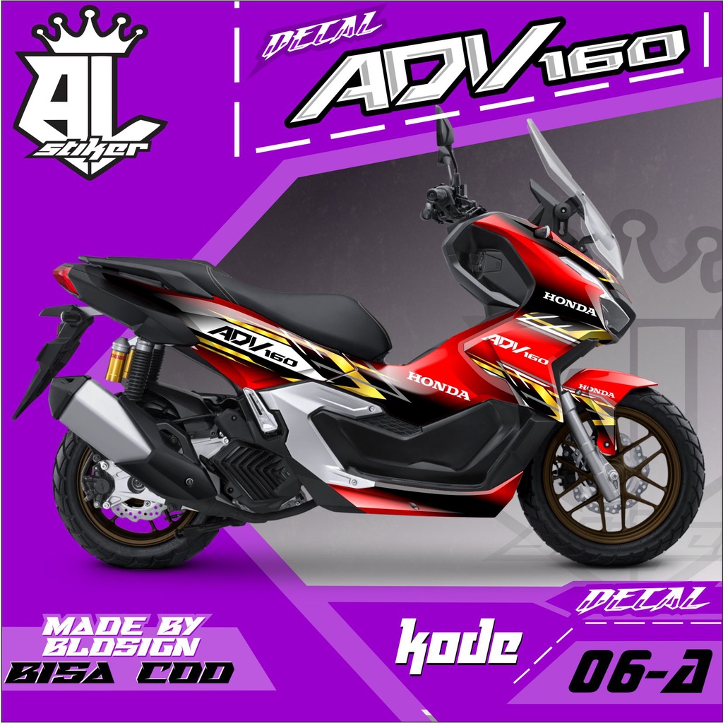BL STIKER - Stiker ADV 160 Full Body Decal Stiker ADV 160 2022 Adventure Aksesoris Motor ADV Lis Var