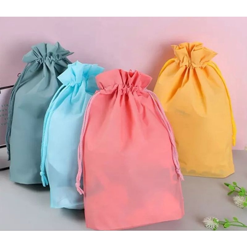 Tas serut anti air 21x28cm/ Travel Pouch/waterproof travel pouch polos/tas parasut/tas serut lebaran