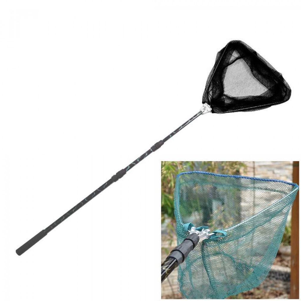 Serokan Jaring Ikan Udang Telescopic Fishing Net Pole Aluminium 187CM