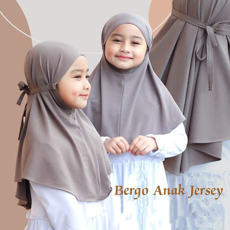 Bergo Tali Non Pet Uk. Anak Tk/Sd Bahan Jersey