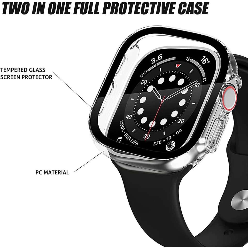 HARD CASE dan TEMPERED GLASS APPLE WATCH ULTRA 49mm 2022 ANTI GORES KACA APPLE WATCH