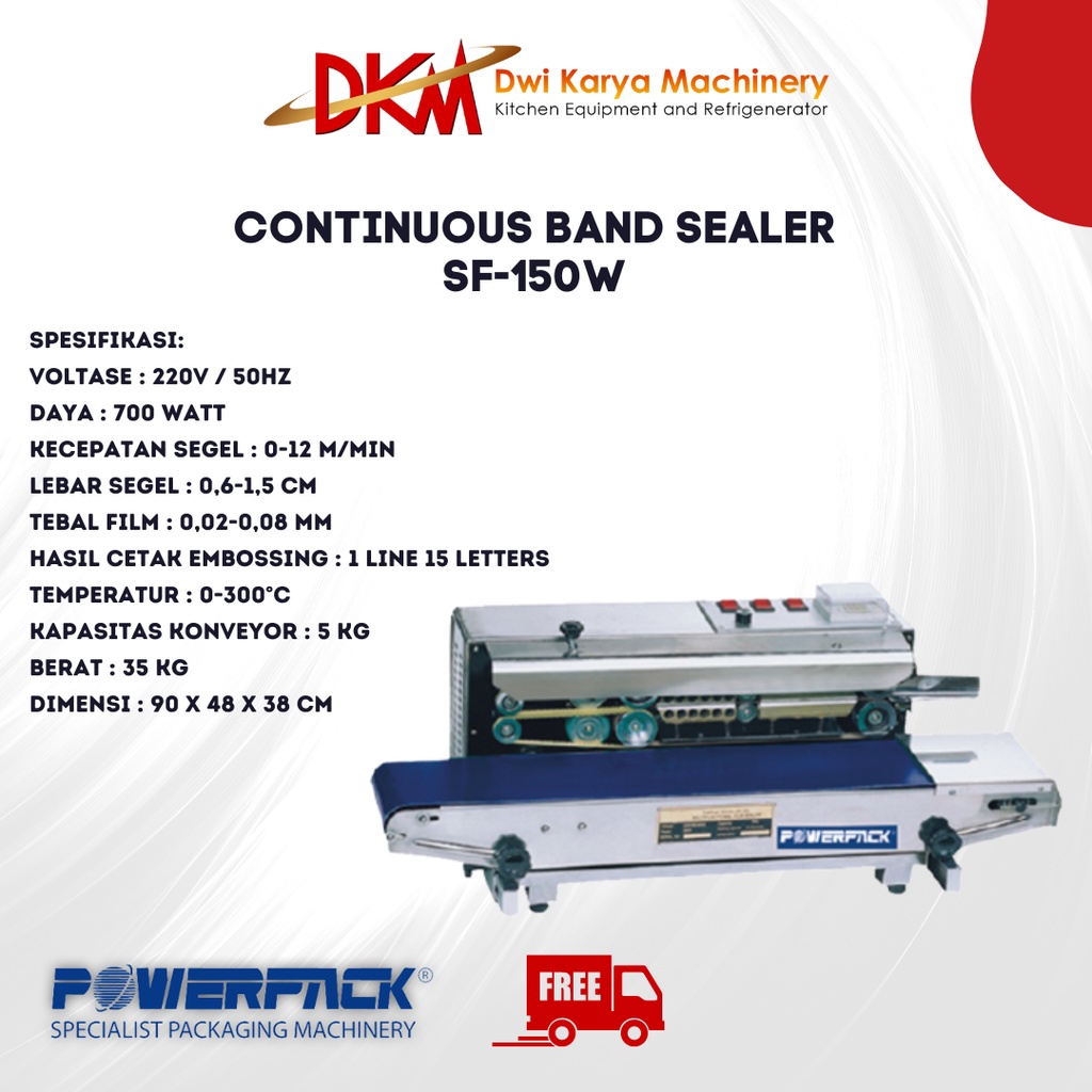 Continuous Band Sealer SF-150W Powerpack