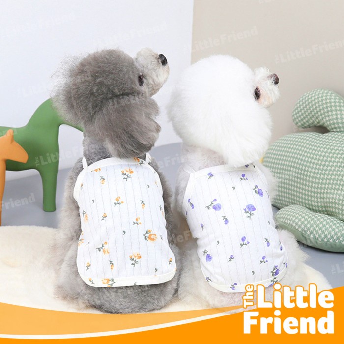 Baju Anjing Kucing Hewan Kecil Poodle Sling RETRO CHRISANTHEMUM FLOWER