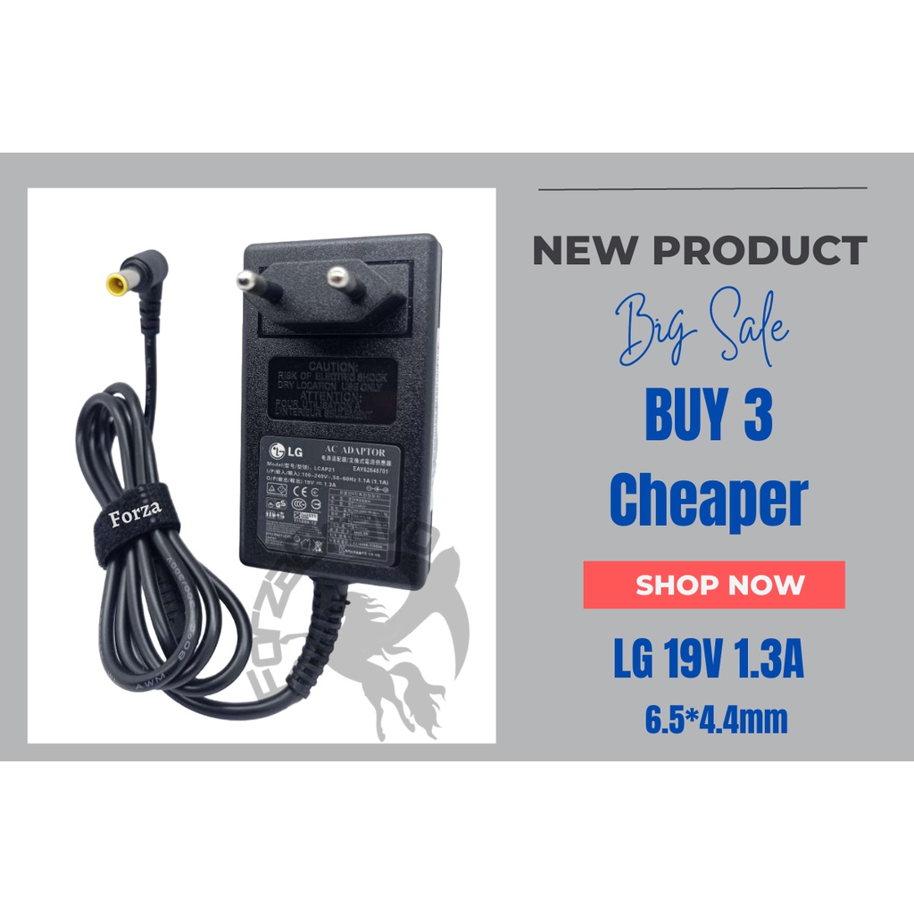 LG AC ADAPTER 19V 1.3A ADS-40FSG-19 19025GPCU-1 19V-1.3A (6.5*4.4mm) NEW