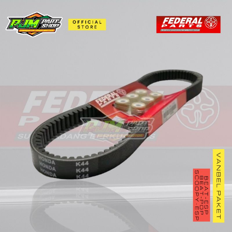 Vanbel Paket FEDERAL K44 BeAT Scoopy eSP ORI ASTRA - Vanbelt V-Belt Belt
