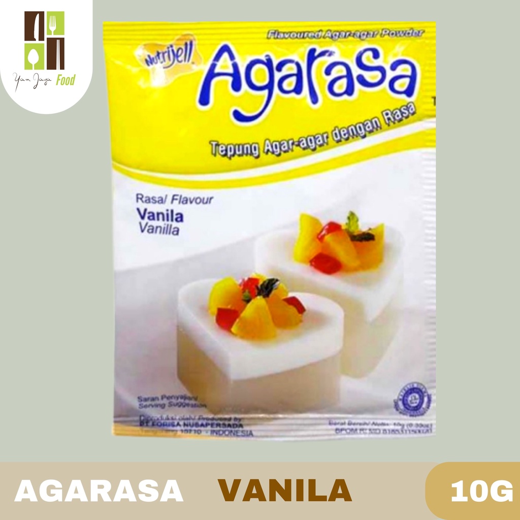 Nutrijell Agarasa/Agar-Agar Rasa Coklat/Vanila/Strawberry/Melon 10g