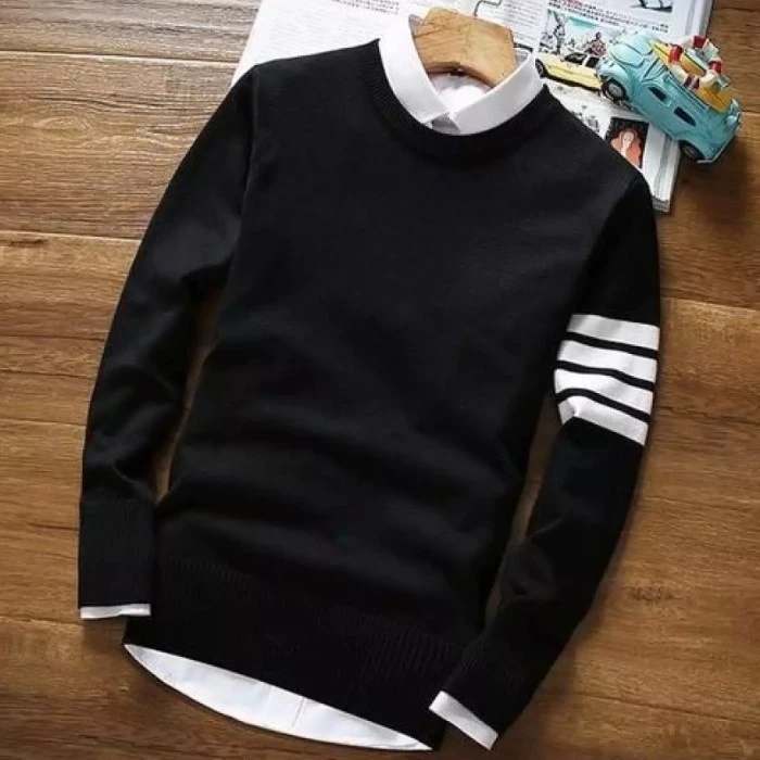 DAMSSHOP - SWEATER PRIA Rajut OBLONG STRIP HAND PREMIUM 14 GET PRIA DAN WANITA